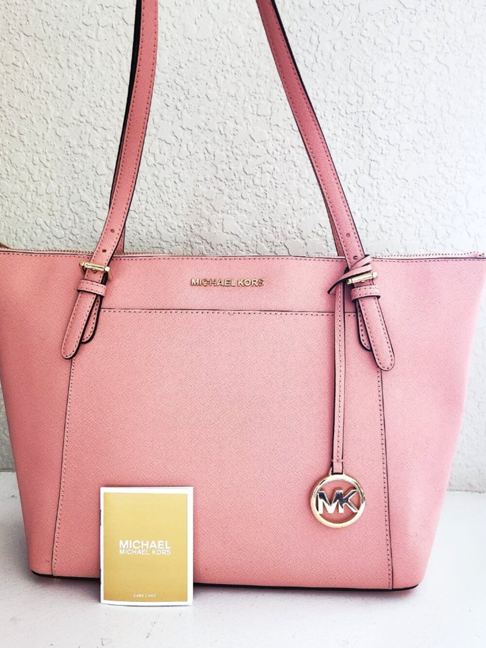 Like New Michael Kors Ciara Pink Shoulder Bag Tote Purse - Picture 2 of 16